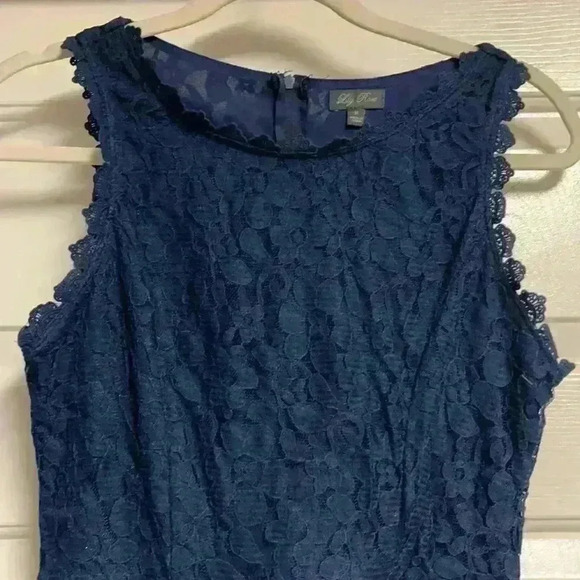 Lily Rose Navy Girls Dress - Size M - Picture 2 of 2